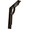 Ekena Millwork Maria Wrought Iron Bracket, (Triple center brace), Antiqued Brass 2"W x 10"D x 12"H BKTM02X10X12TMAABS - alternate 1